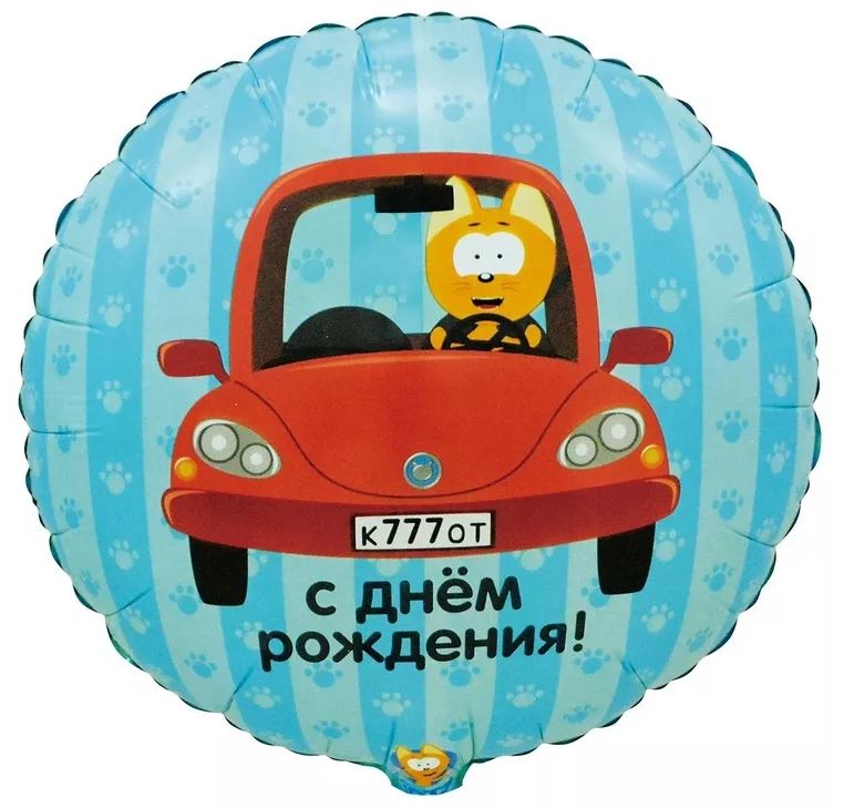 Шар Круг ДР Котэ в машине