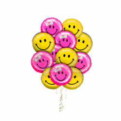 Букет "Великолепие смайлов" из 10 воздушных шаров
