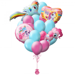 Композиция из 19 шаров My Little Pony