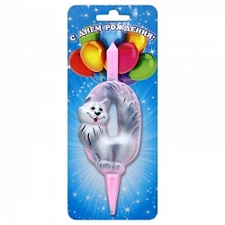 Свеча в виде животных цифра 0